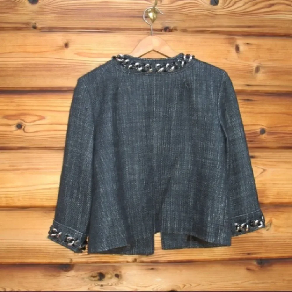 Michael Kors  Metallic Tweed Blazer Jacket - Picture 6 of 8